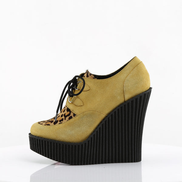 Tan Suede Creeper Ankle Boots