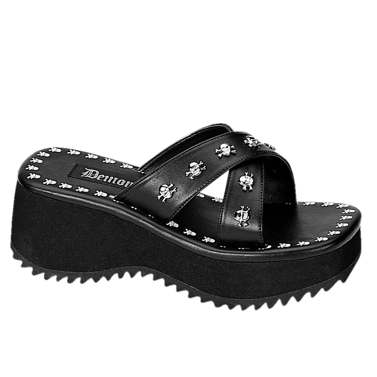 DEMONIA Flip-05 Sandals - Black Vegan Leather – Demonia Cult