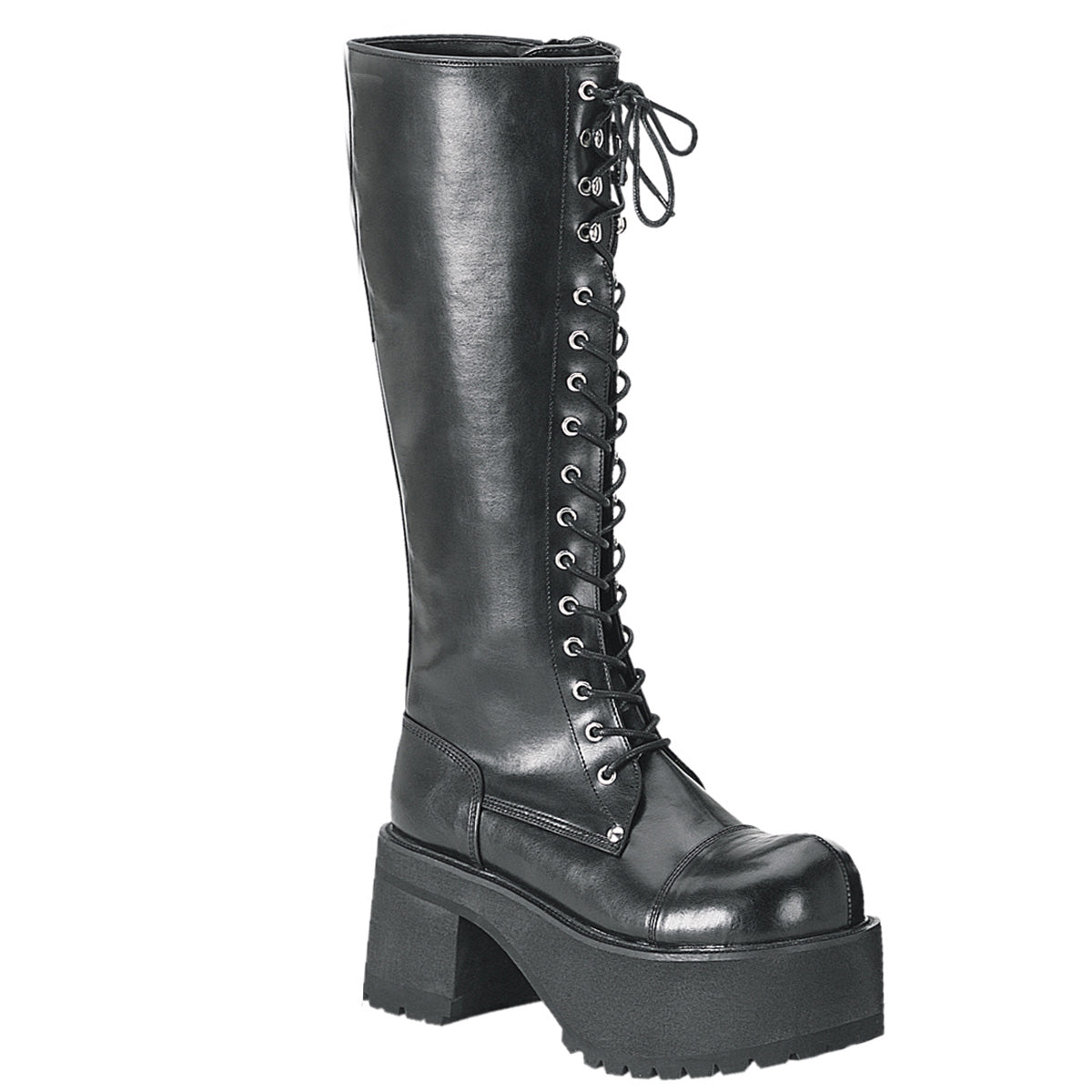 DEMONIA "Ranger-302" Boots - Black Vegan Leather