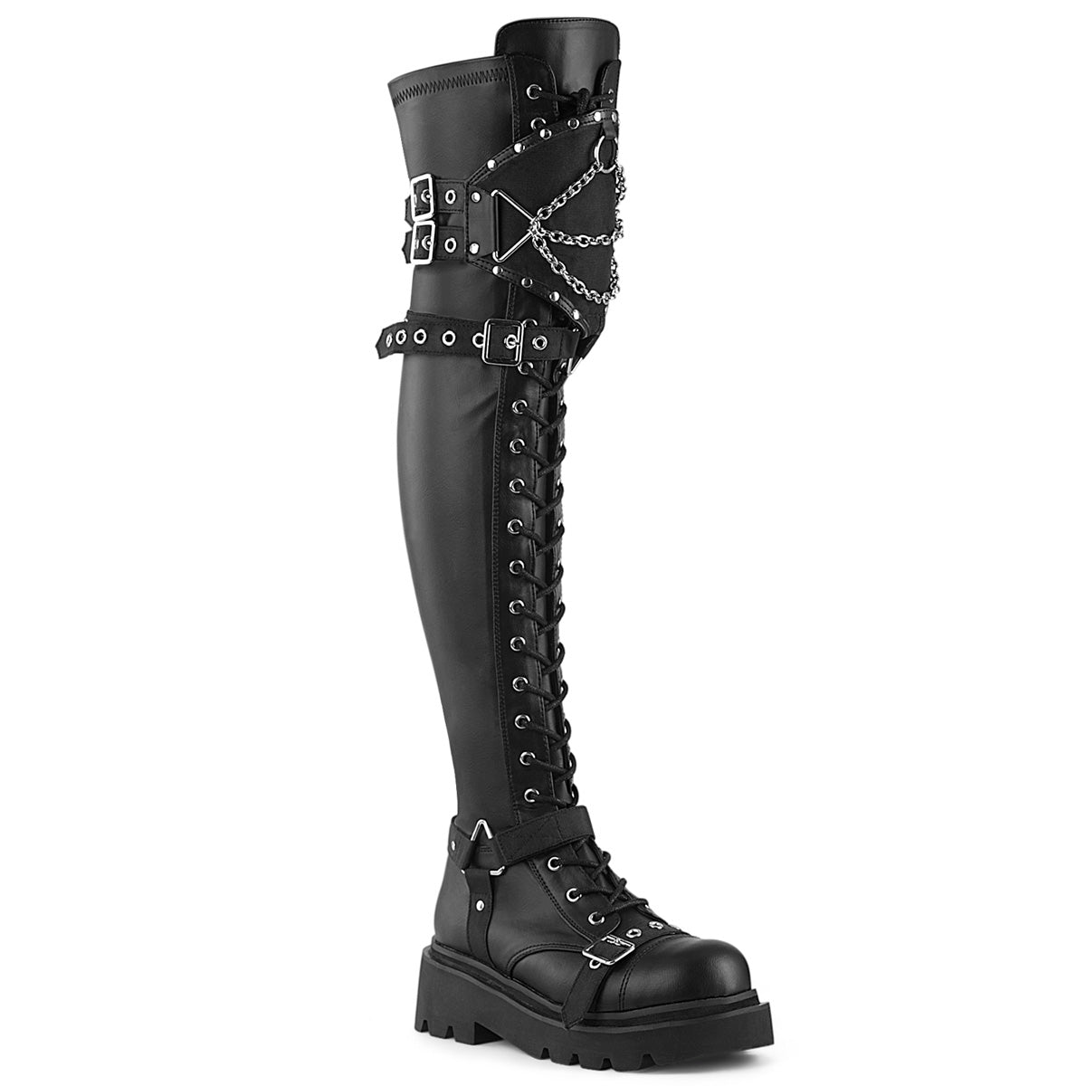 Demonia knee sale high boots