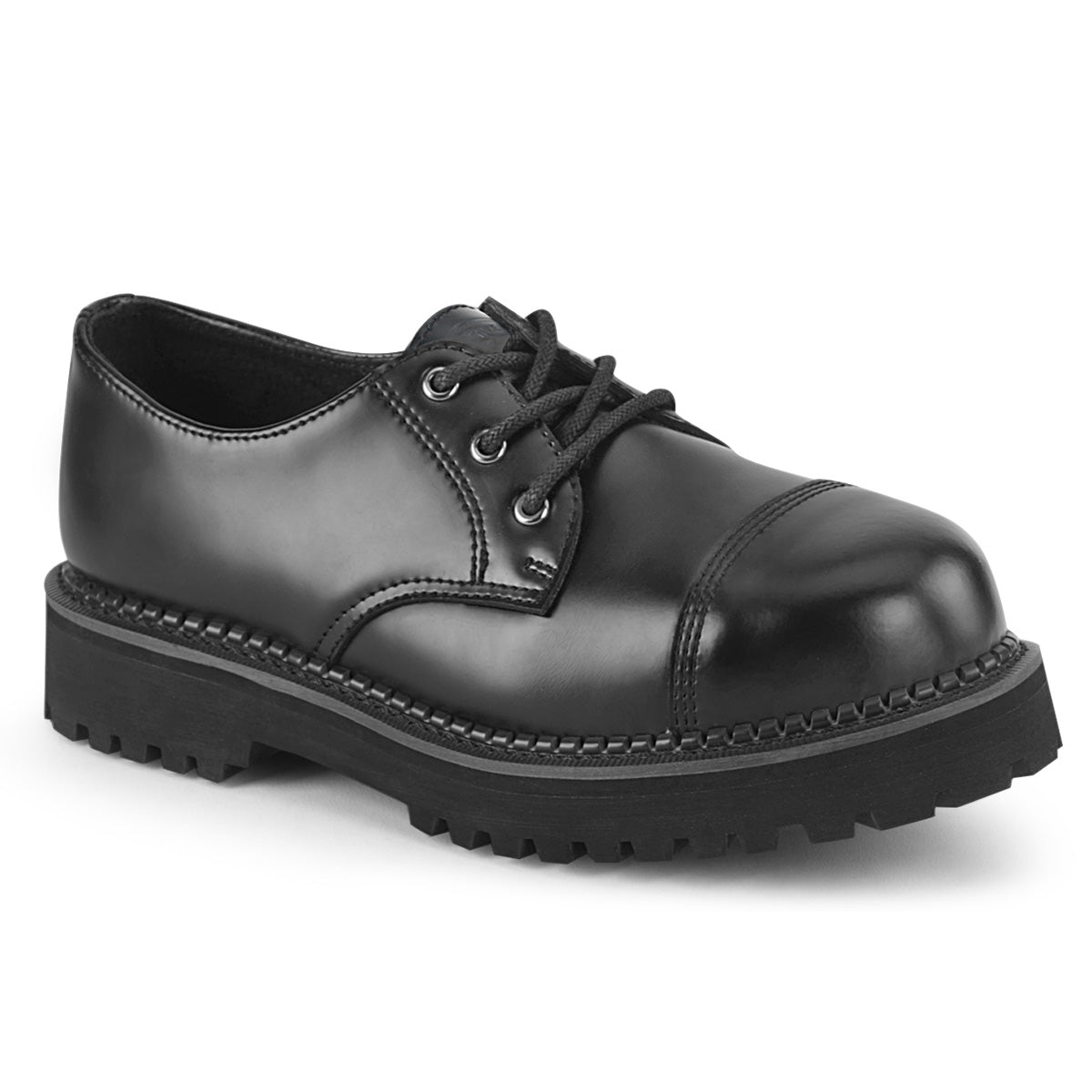 DEMONIA "Riot-03" Shoes - Black Leather