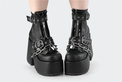 Goth Boots  Demonia Boots Design Graphic by Chaos Kitty · Creative Fabrica