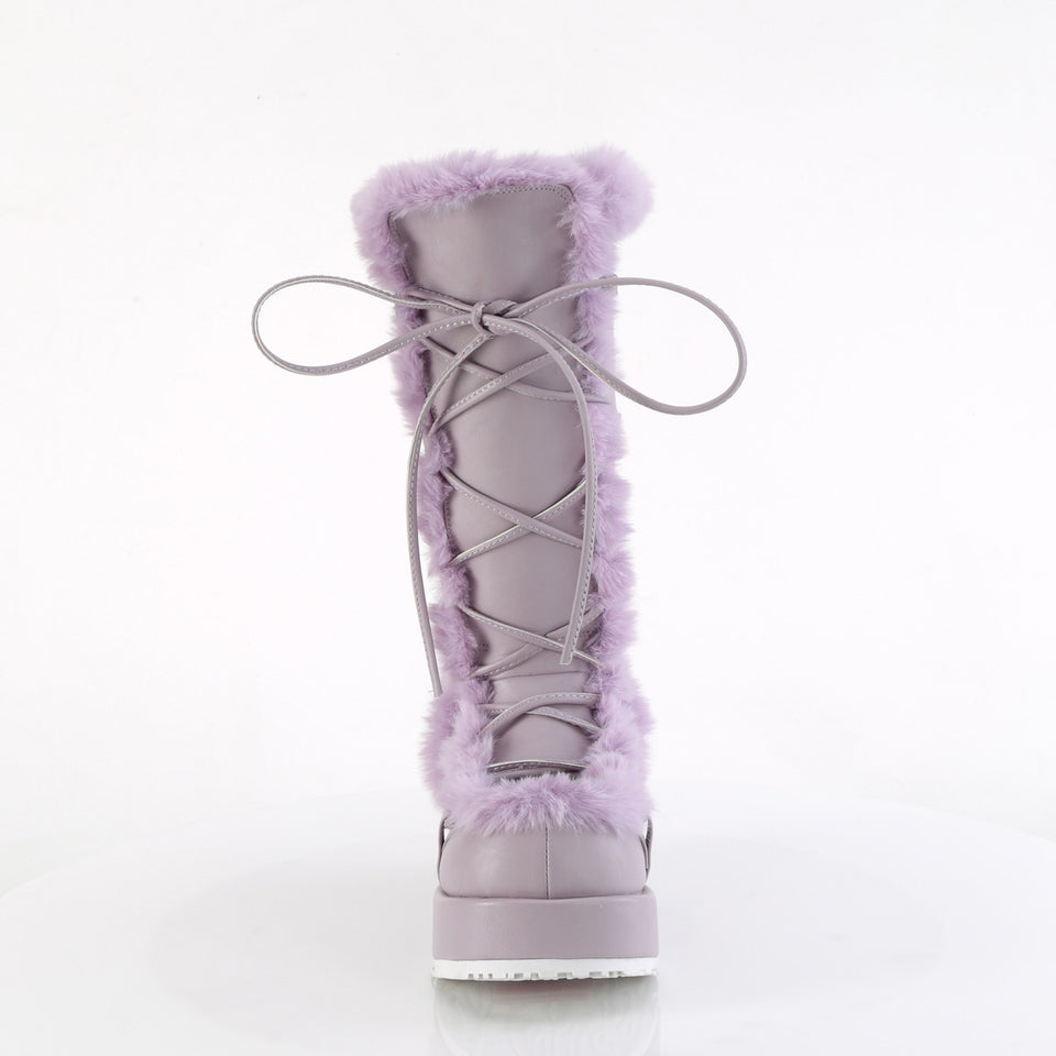 DEMONIA Cubby 311 Boots Lavender Vegan Leather Demonia Cult