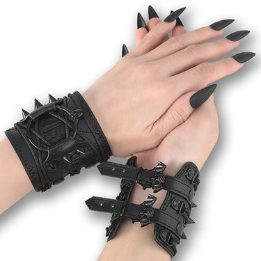 Demonia Spiked Wrist Cuff (Pair)