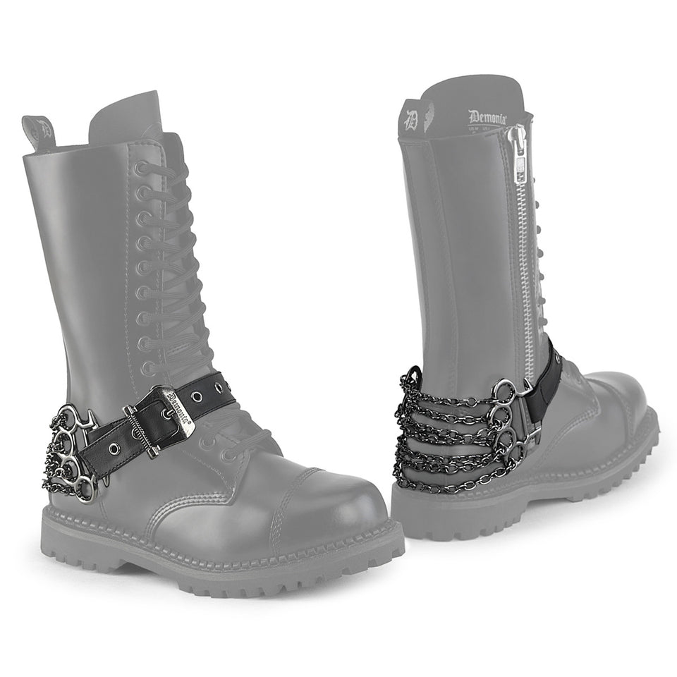 おっhumant soulesures line chain boots Demonia Chain Boot Harness (Pair) – Demonia Cult
