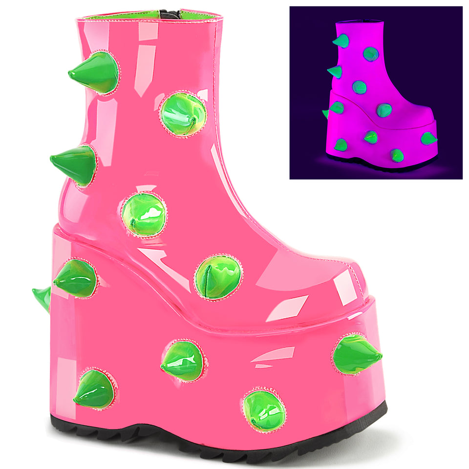 Pink demonia boots store