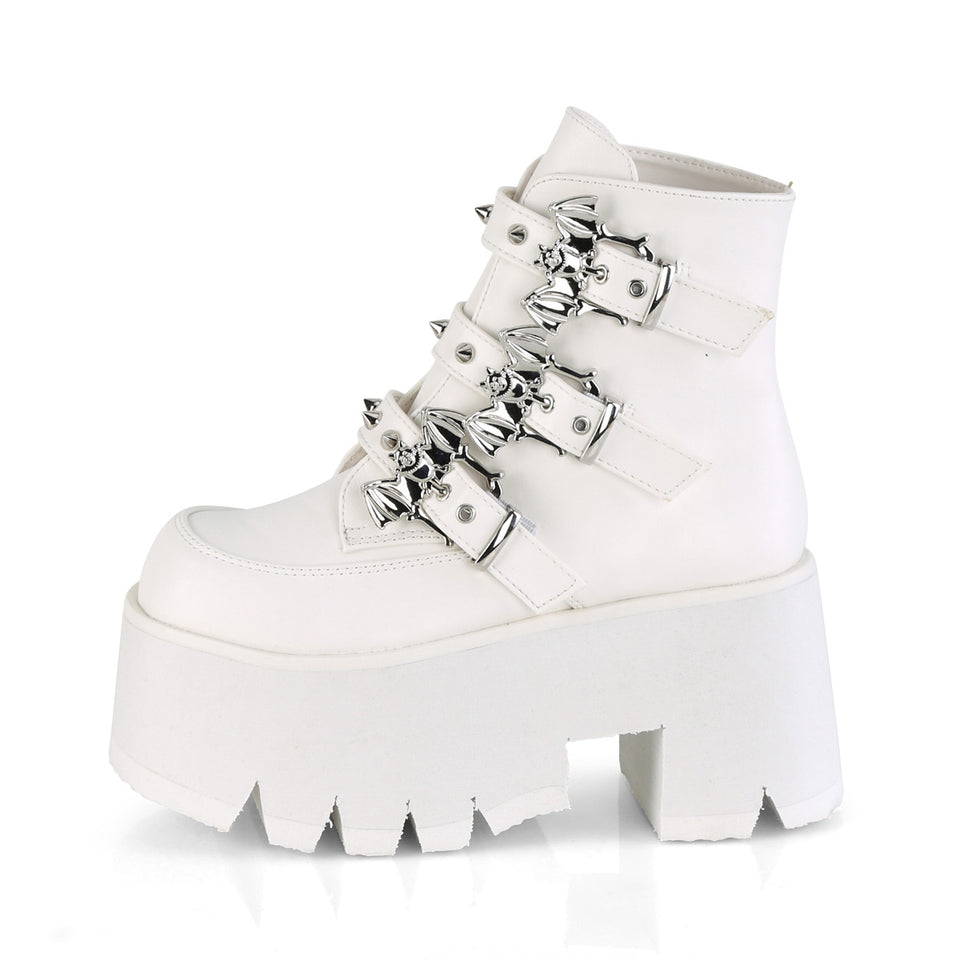 demonia 厚底ブーツ 白 ASHES-55 デモニア 取り寄せ]ASHES-55 / white / 厚底ブーツ【DEMONIA】 | Spider