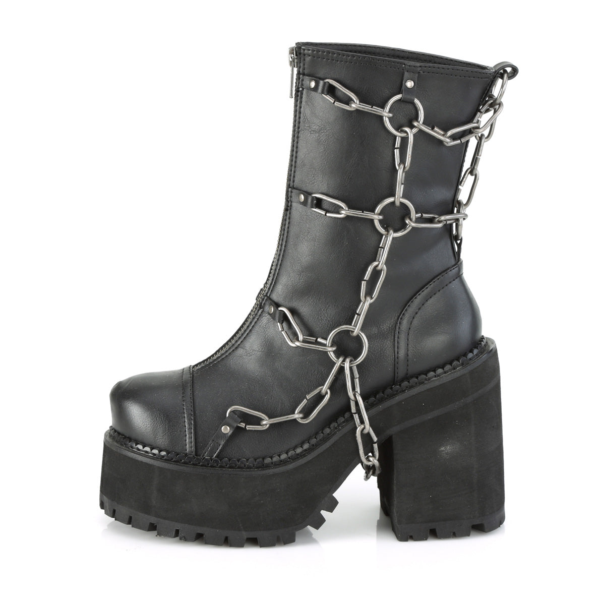 Demonia Assault 66 Boots Black Vegan Leather Demonia Cult