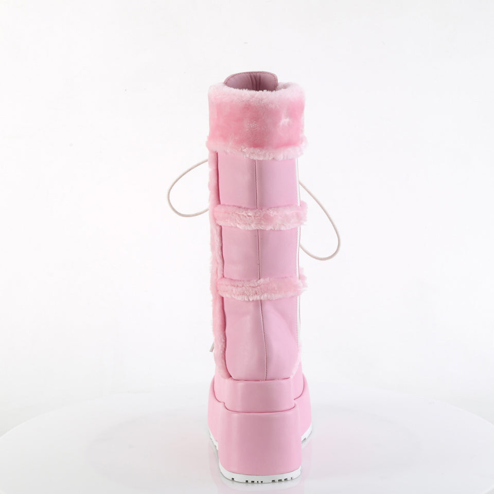 DEMONIA "Bear-202" Boots - Baby Pink Vegan Leather Demonia Cult DEMONIA "Bear-202" Boots - Baby Pink Vegan Leather Demonia Cult
