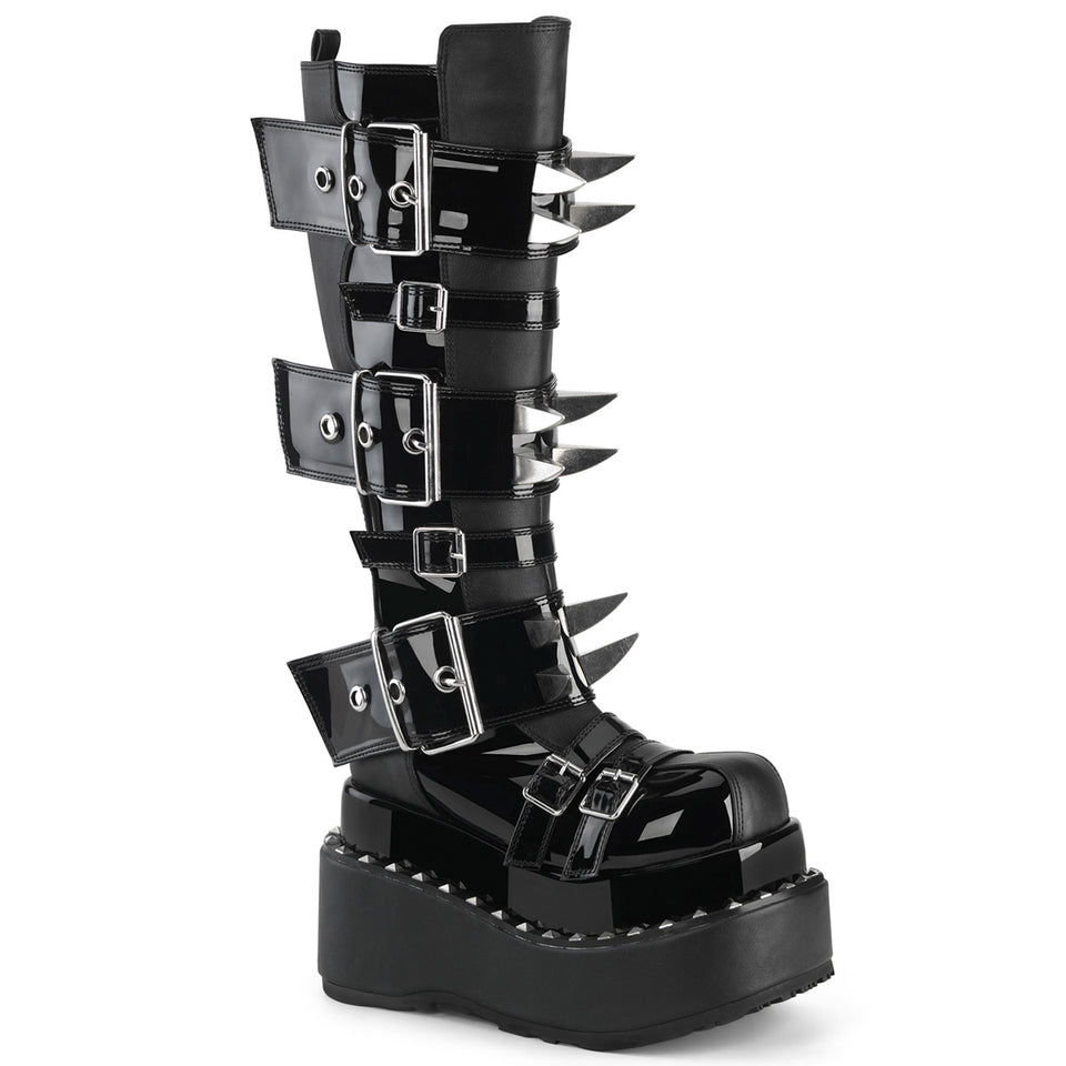 DEMONIA Bear 215 Boots Black Vegan Leather Patent Demonia Cult