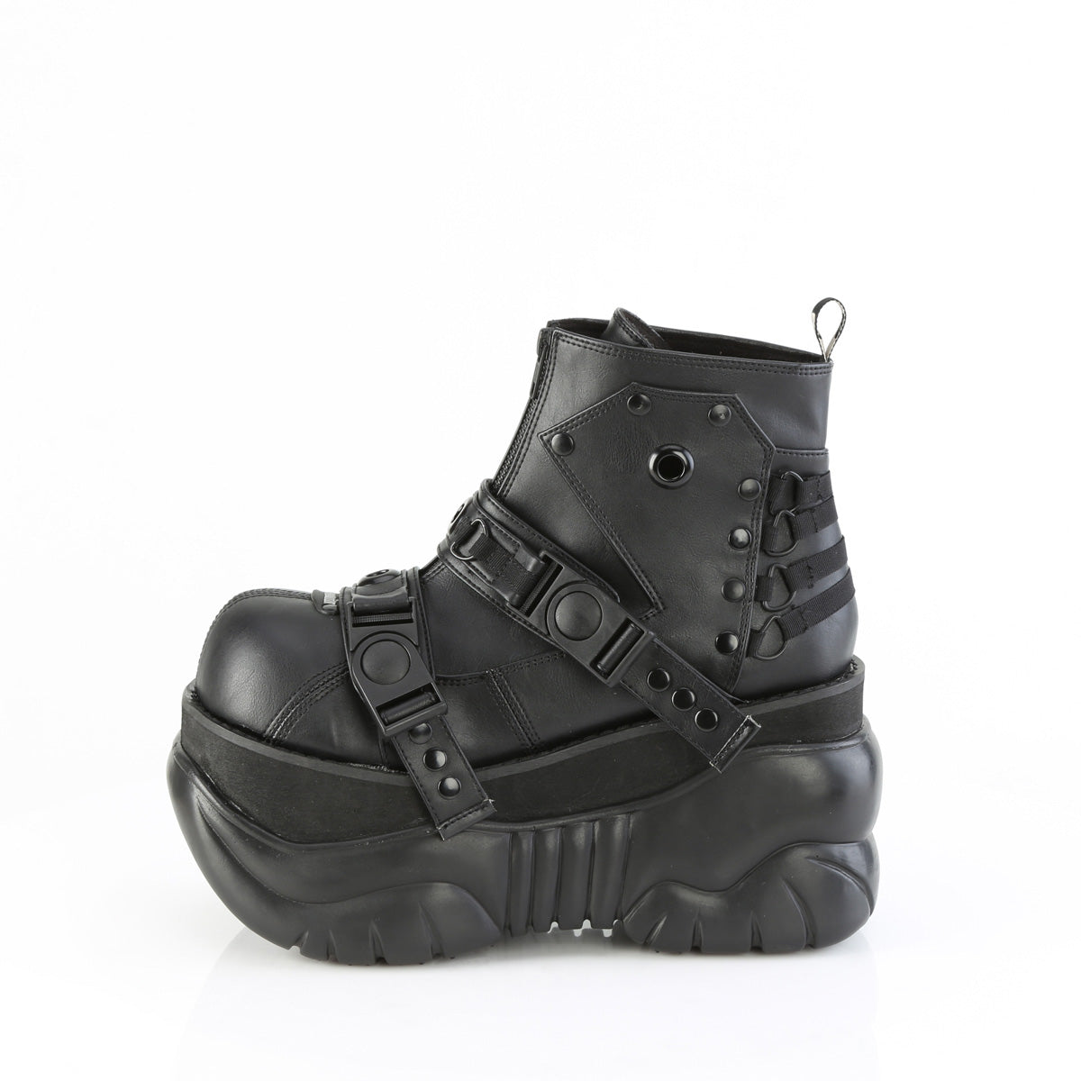 DEMONIA "Boxer60" Boots Black Vegan Leather Demonia Cult