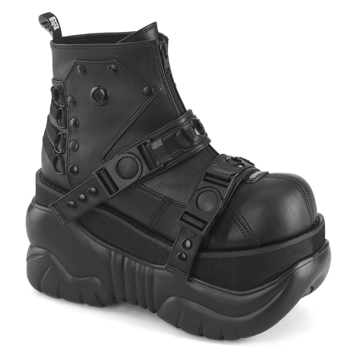 DEMONIA "Boxer60" Boots Black Vegan Leather Demonia Cult