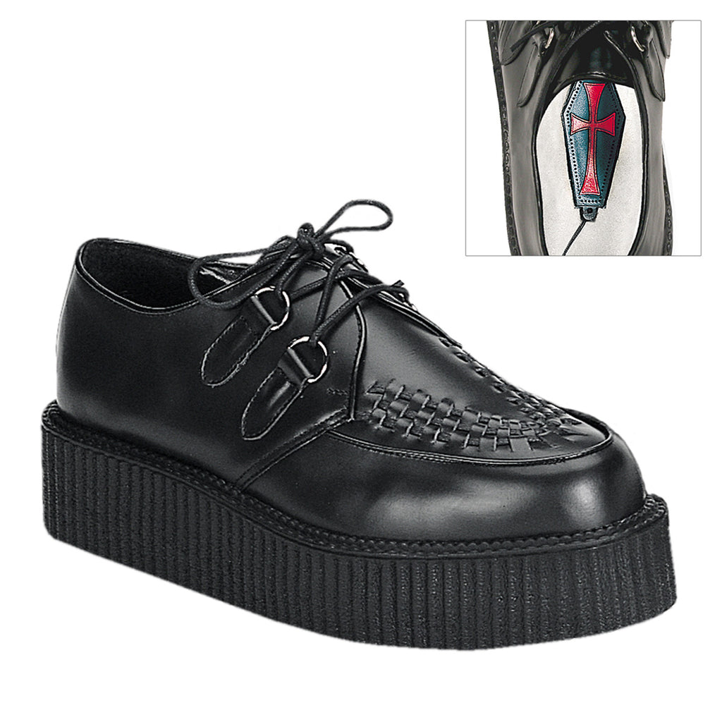 DEMONIA "Creeper402" Creepers Black Leather Demonia Cult