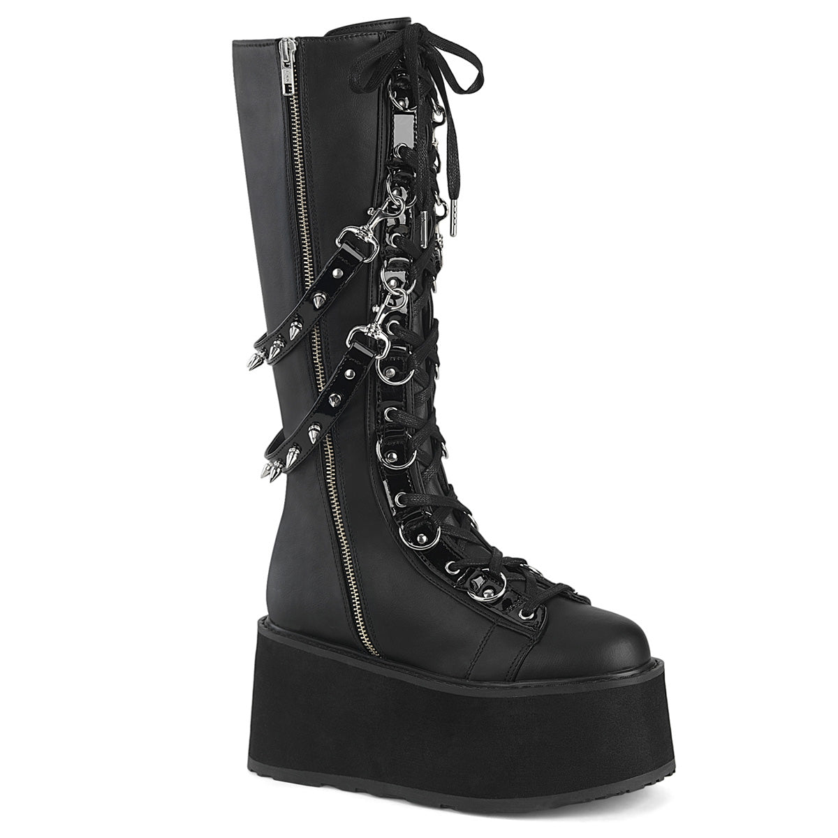 DEMONIA "Damned220" Boots Black Vegan Leather Demonia Cult