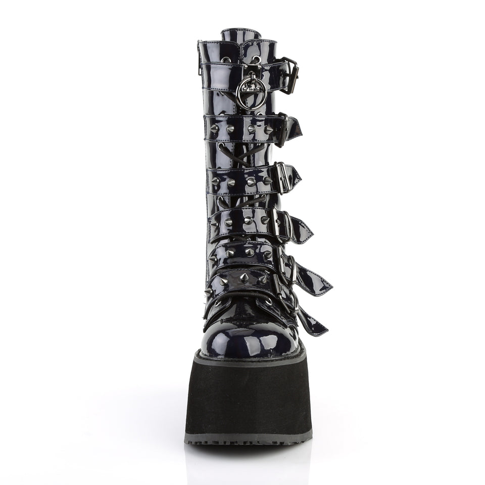 Factory Demonia Damned 225 holographic black boots