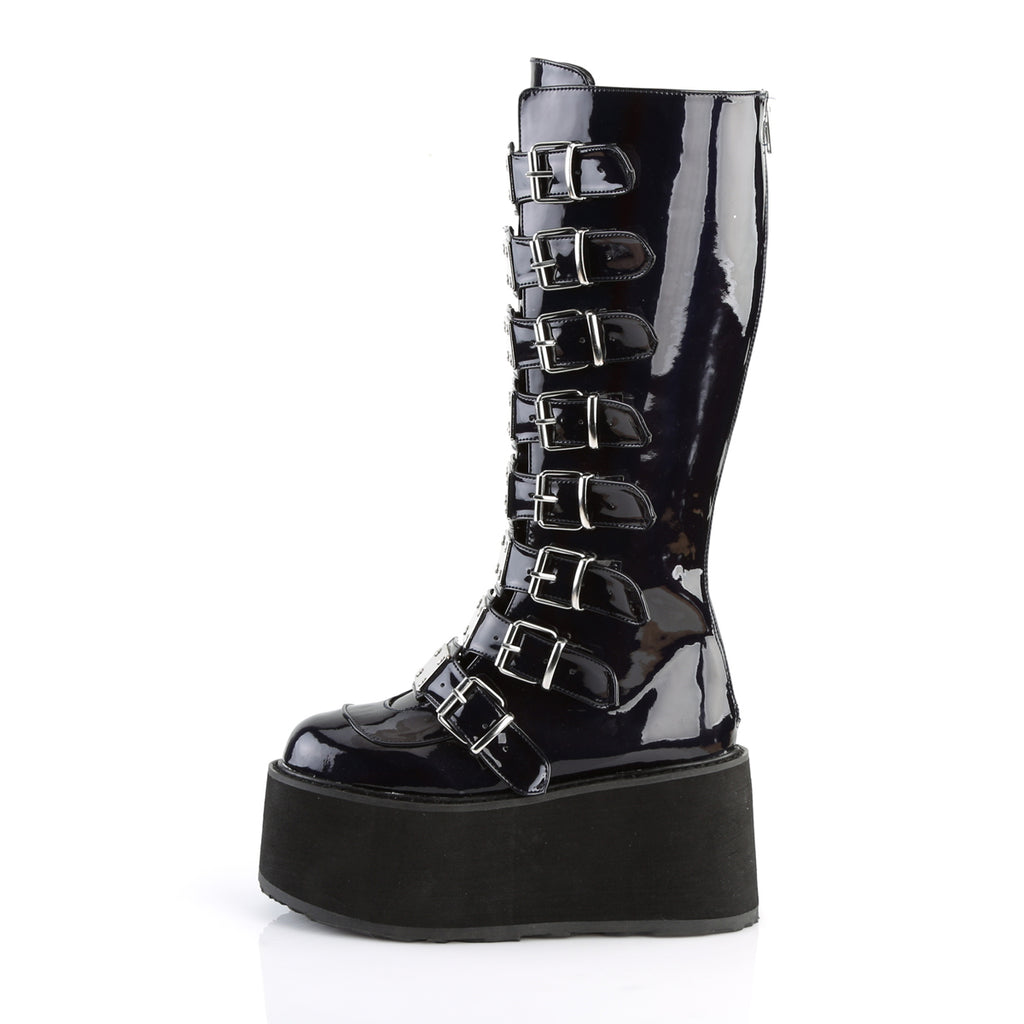 damned 318 black vegan leather