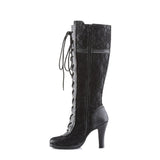 black-vegan-leather-black-lace-overlay