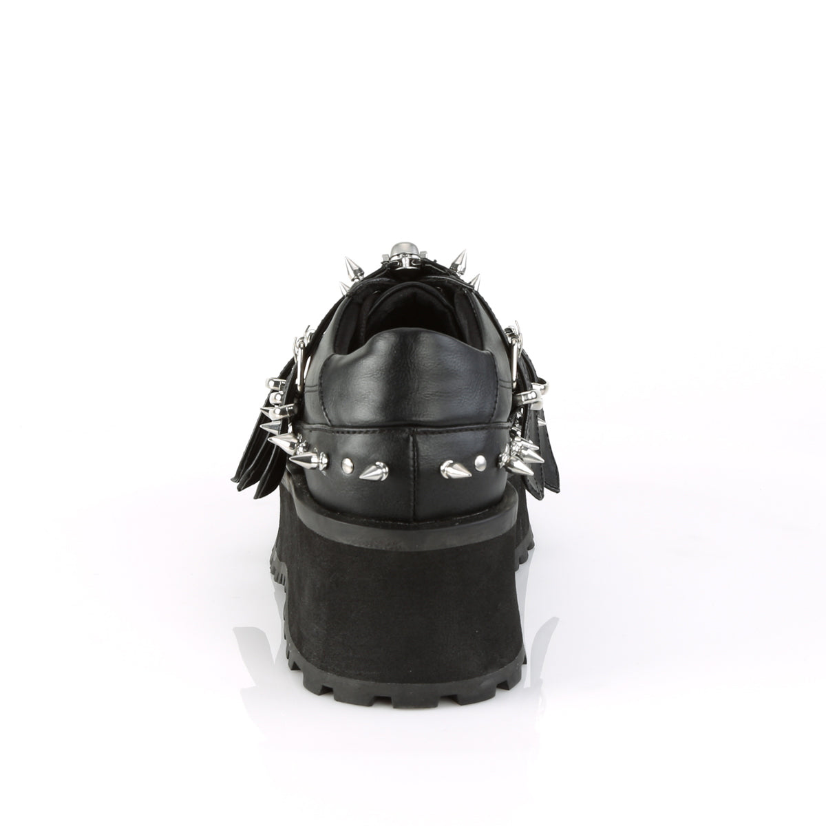 BOXER-230 Black Vegan Leather Buckled Platform Boots - Demonia Cult BOXER-230 Black Vegan Leather Buckled Platform Boots - Demonia Cult