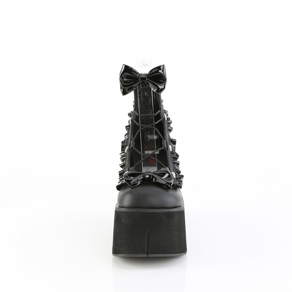 蒼葉 Gothic Ver. Swing 815 Black Oil Slick hologram Goth Punk Knee Boot 5.5
