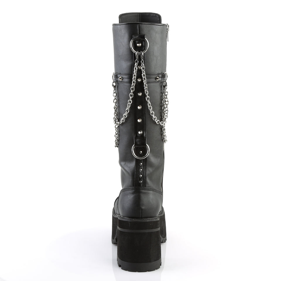 DEMONIA Ranger 303 Boots Black Faux Leather Demonia Cult