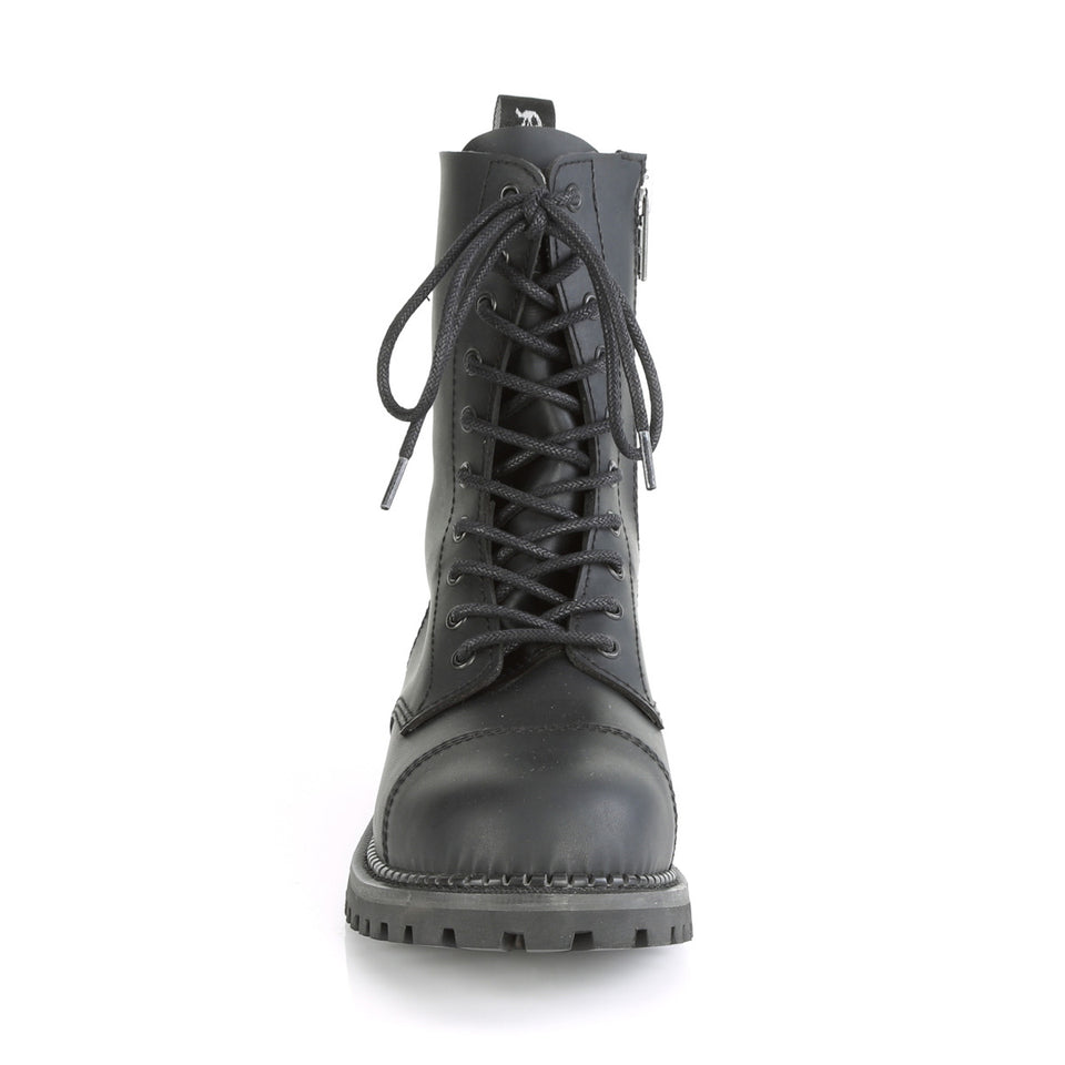 DEMONIA Riot 10 Boots Black Vegan Leather Demonia Cult