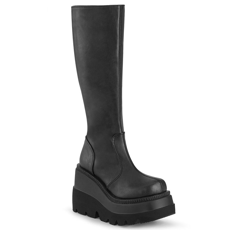 DEMONIA Stack 301 Boots Black Vegan Leather Demonia Cult