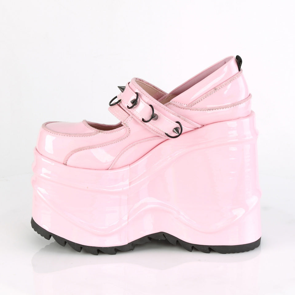 pothos pink heart wave platform shoes DEMONIA "Wave-48" Pumps